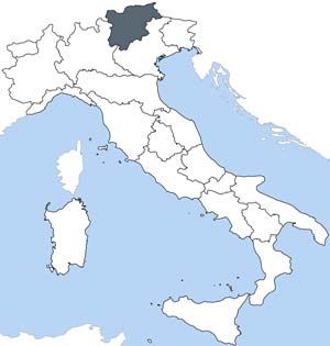 alto adige mappa italia